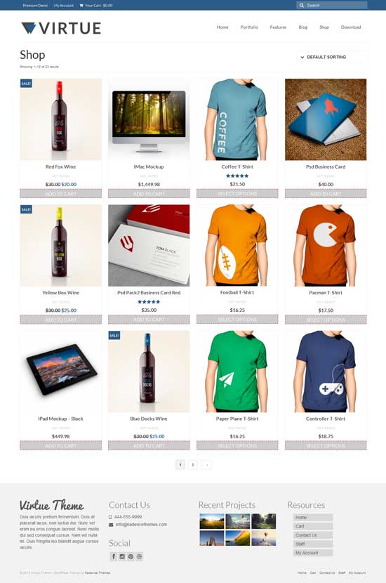 Tema gratuito di eCommerce-Store-WordPress