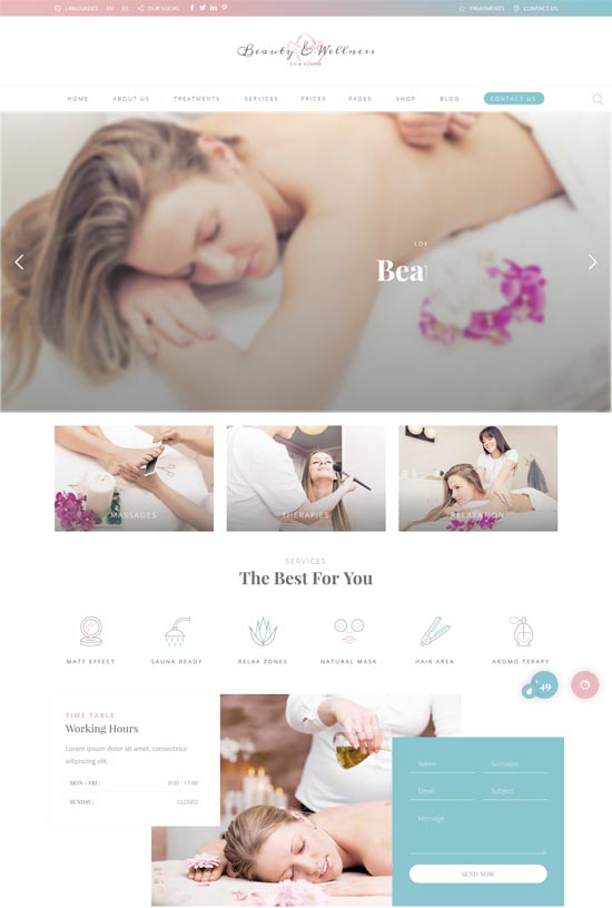 beauty pack wellness spa saloni di massaggi wp