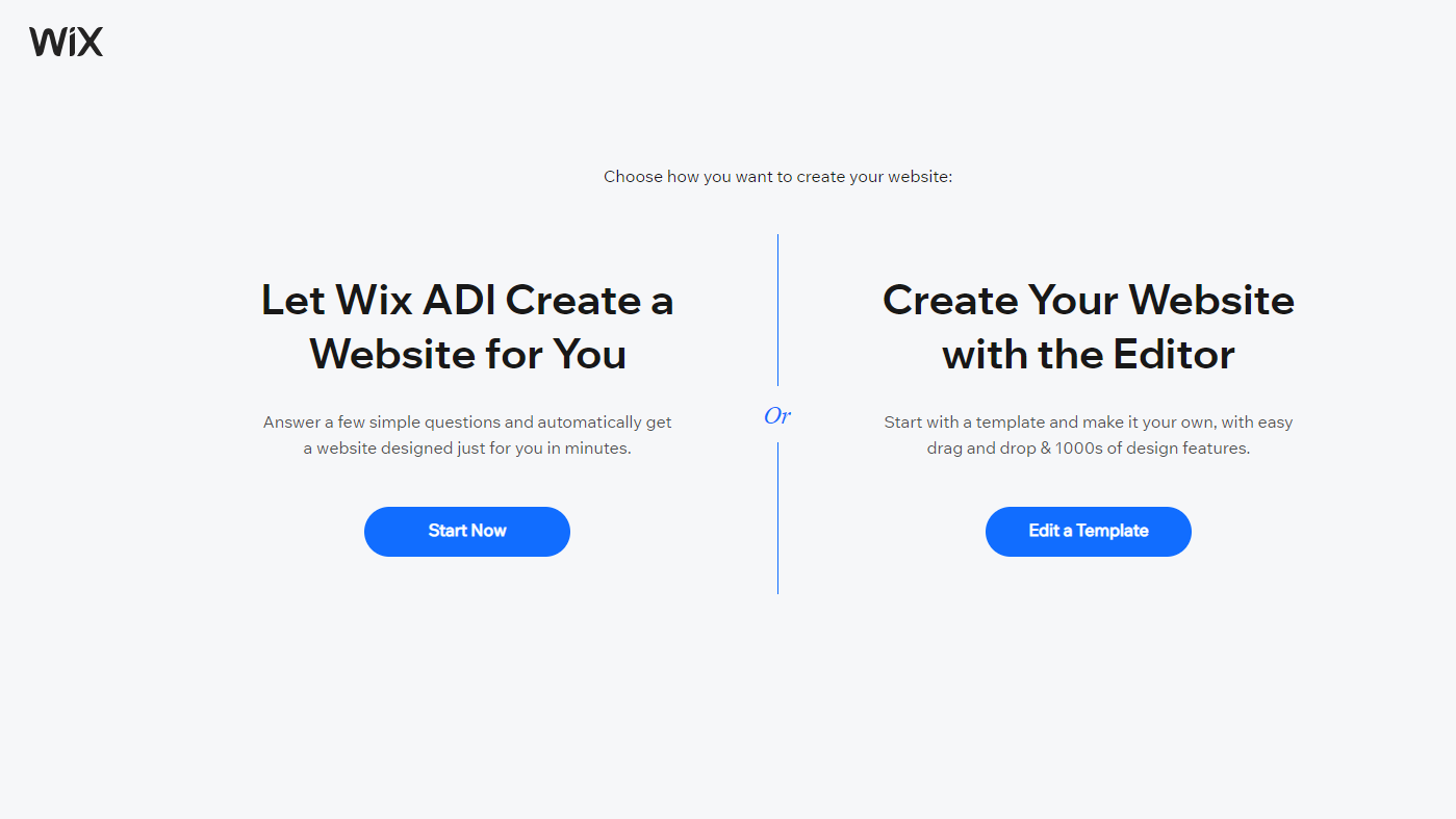 Wix 웹사이트 빌더의 편집기 옵션