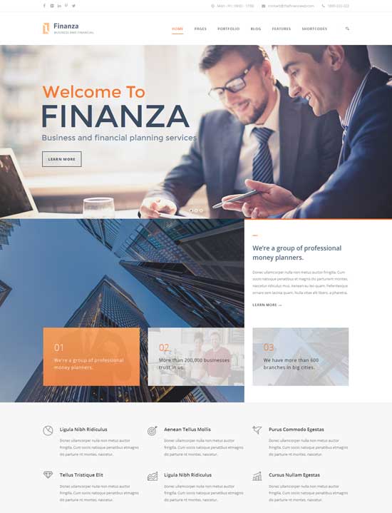 Finanza-Financial-wordPress-theme