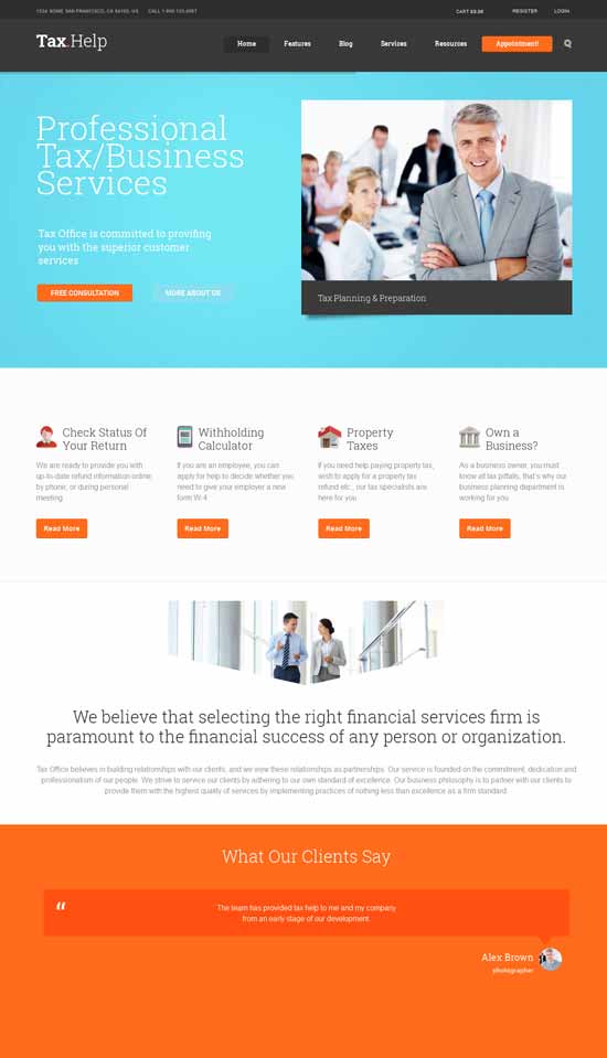 المالية - المحاسبة - WordPress - الموضوع