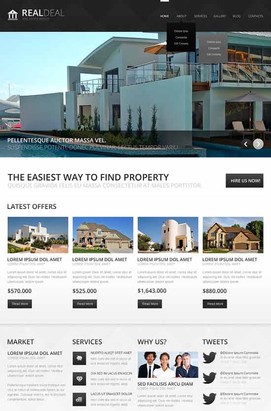 Modello Joomla per agenzia immobiliare moderna