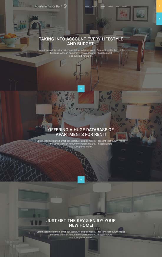 appartamenti in affitto template joomla