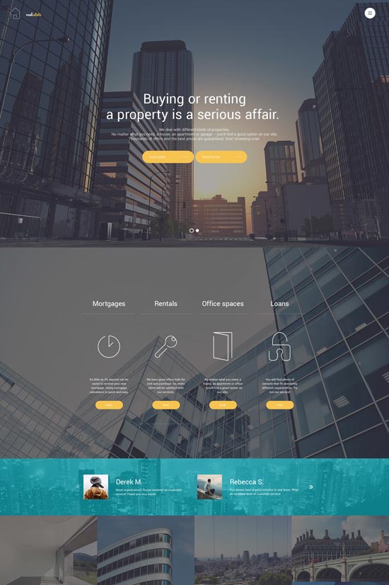 modello joomla reattivo immobiliare piatto