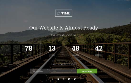 inTime-Responsive-Coming-Soon-Template