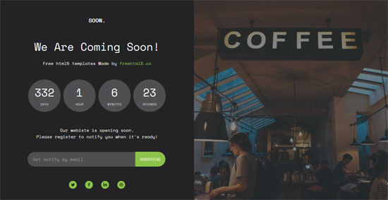 곧 무료 html5 부트스트랩이 곧 템플릿으로 제공됩니다.
