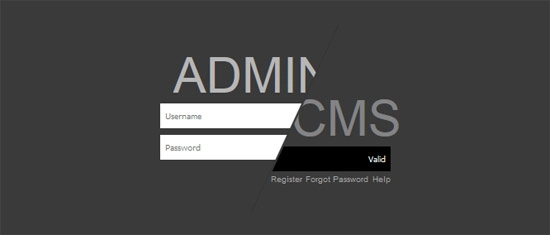 모노톤 관리자 로그인 CSS