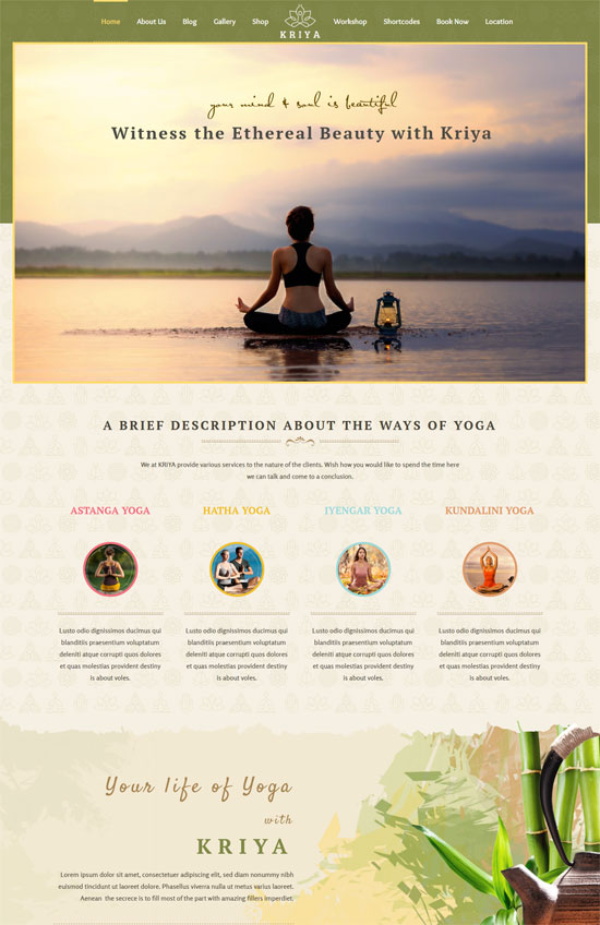 tema wordpress kriya yoga