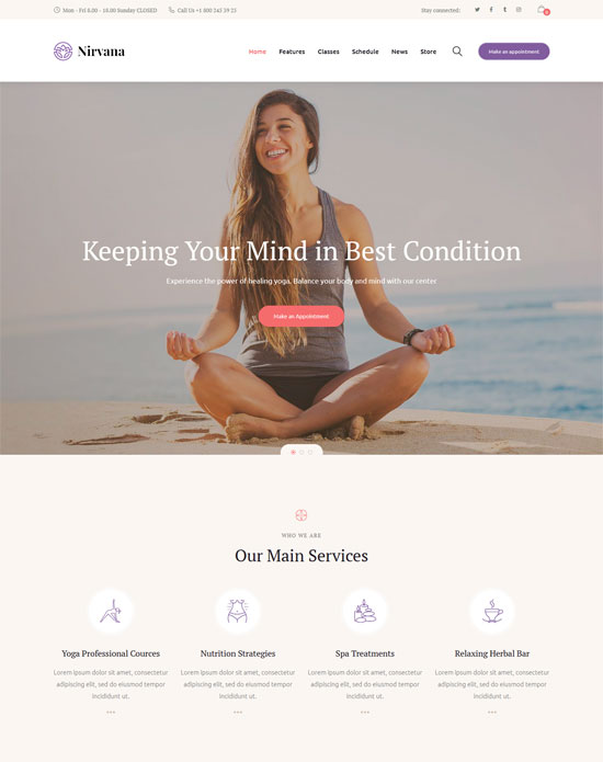 nirvana yoga studio fitness club