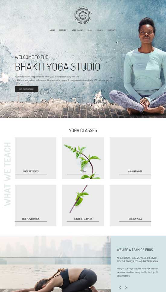 tema yoga bhanti wordpress