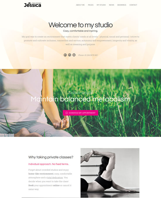 tema wp allenatore yoga personale allenatore di yoga