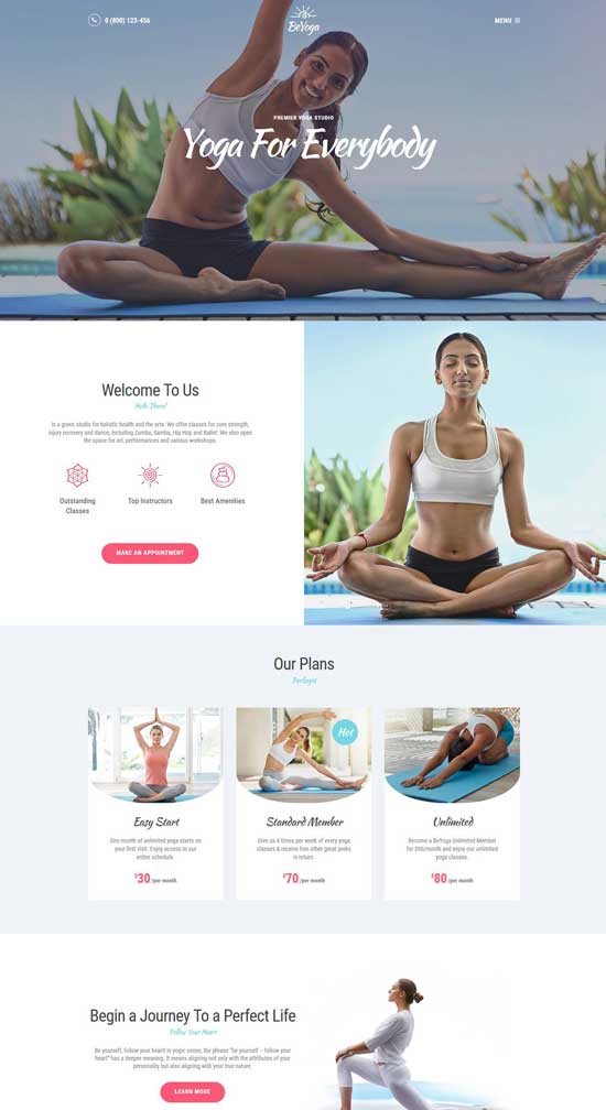 tema wp beyoga yogastudio