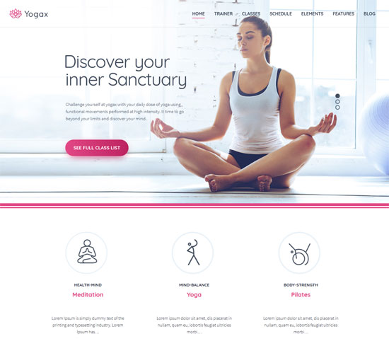 tema wordpress yoga x yoga