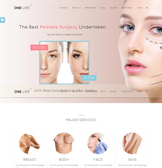 onelife santé médicale wordpresstheme