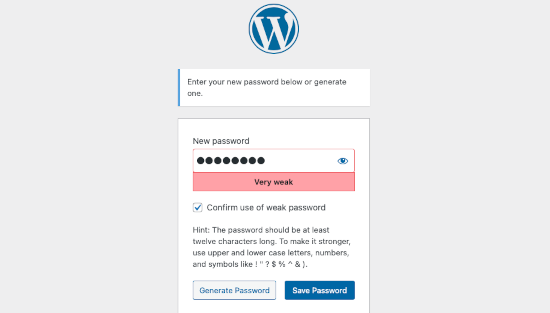 为新用户注册生成密码 Generate password for new user registration