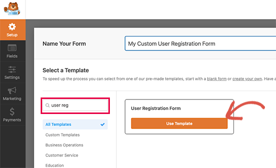 用户注册表格模板 User regisration form template