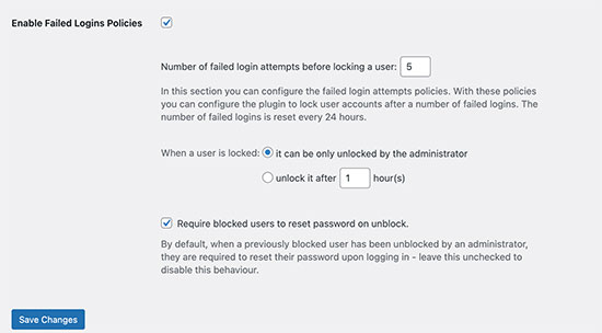 阻止登录尝试 Block login attempts