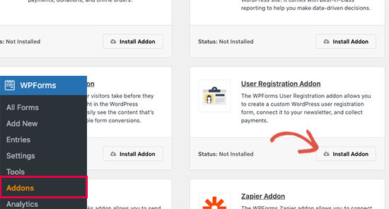 用户注册插件 User registration addon