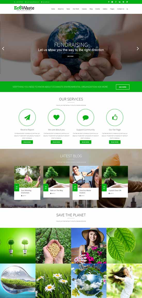 EcoWaste-环境-WordPress-主题