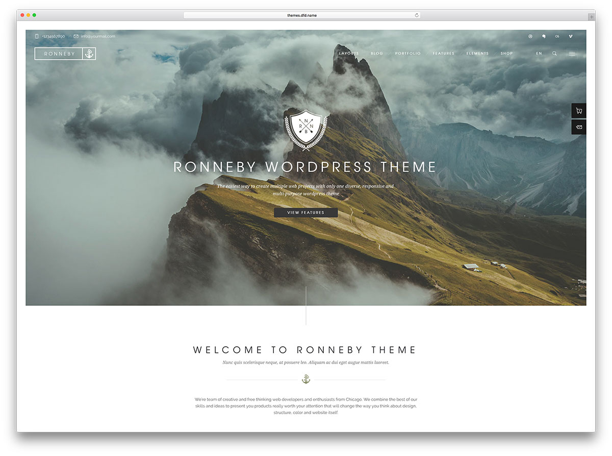 ronneby-полноэкранный-портфолио-wordpress-шаблон