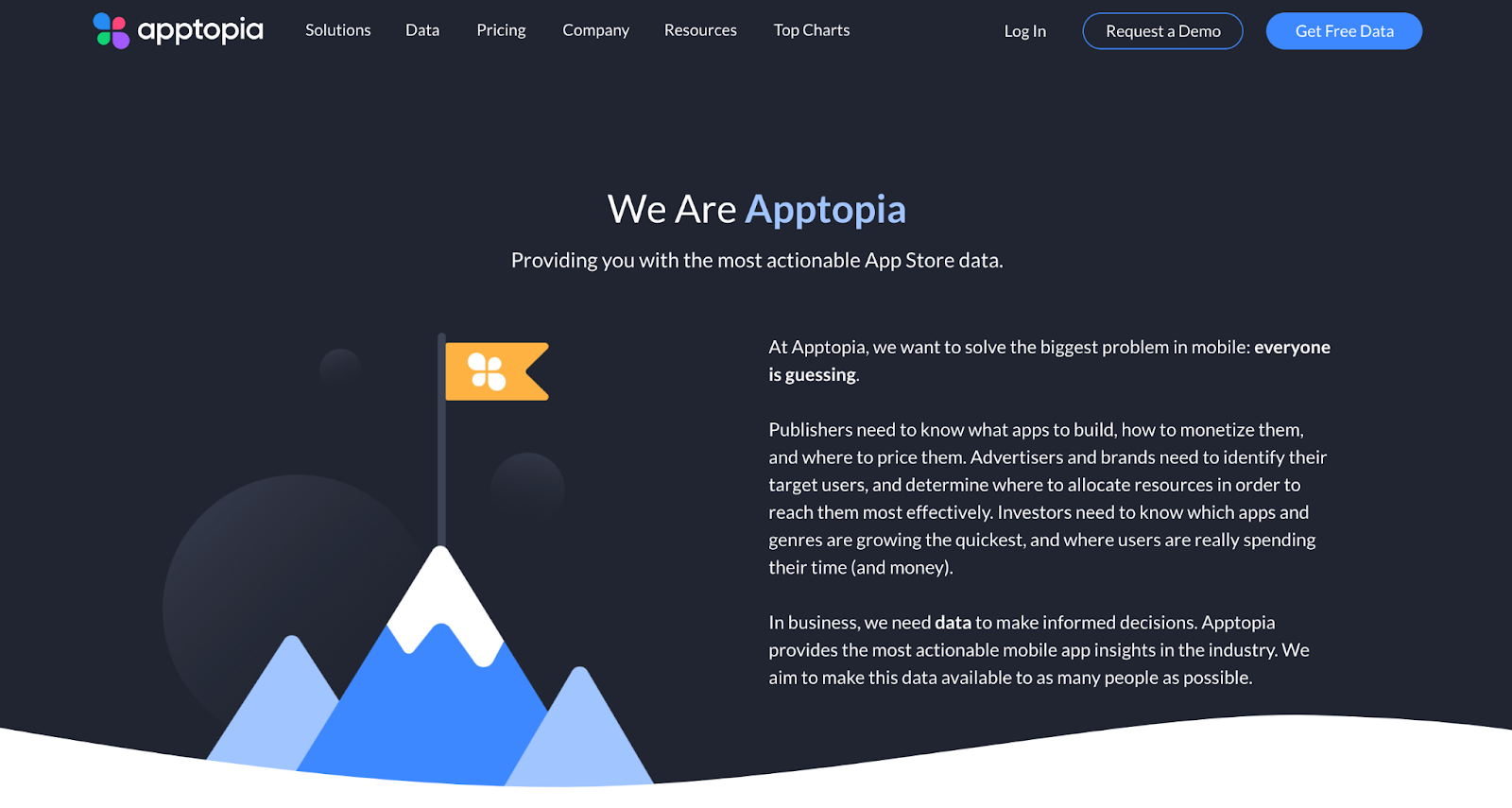 关于我们页面示例：Apptopia
