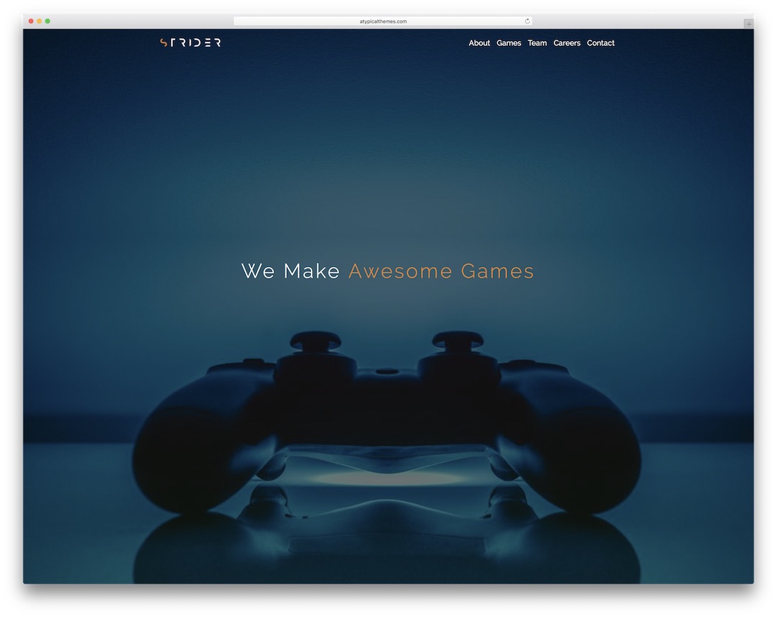 html5 шаблон веб-сайта Strider Gaming