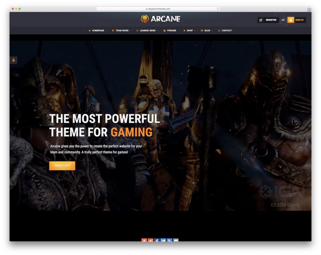 HTML-шаблон веб-сайта Arcane Gaming
