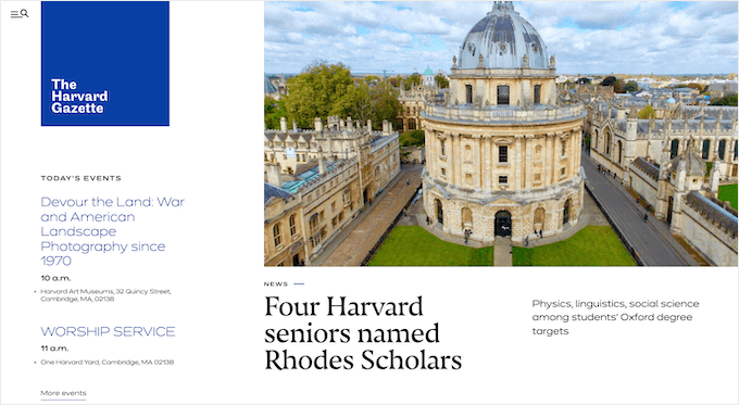 하버드 가제트 The Harvard Gazette
