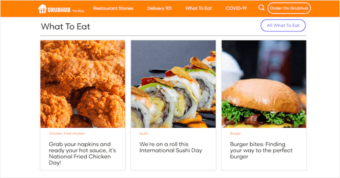 그럽허브 블로그 Grubhub Blog