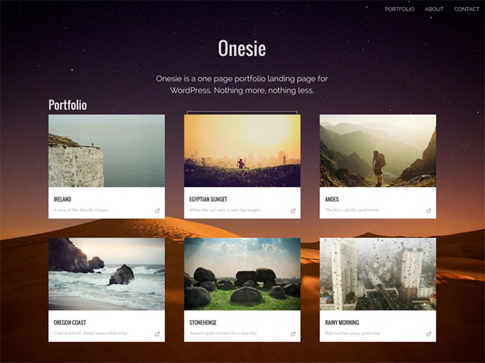 onesie WordPress 테마