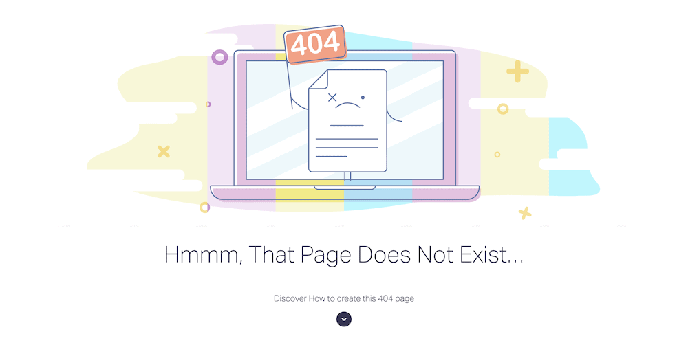La pagina di Elementor 404.