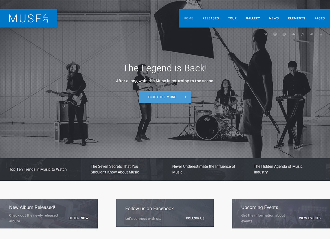 Muse 可訪問的 WordPress 主題