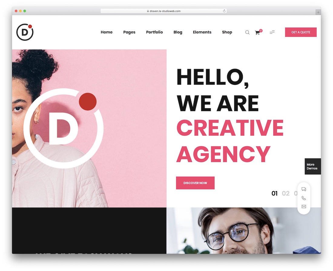 draven 可訪問的 wordpress 主題