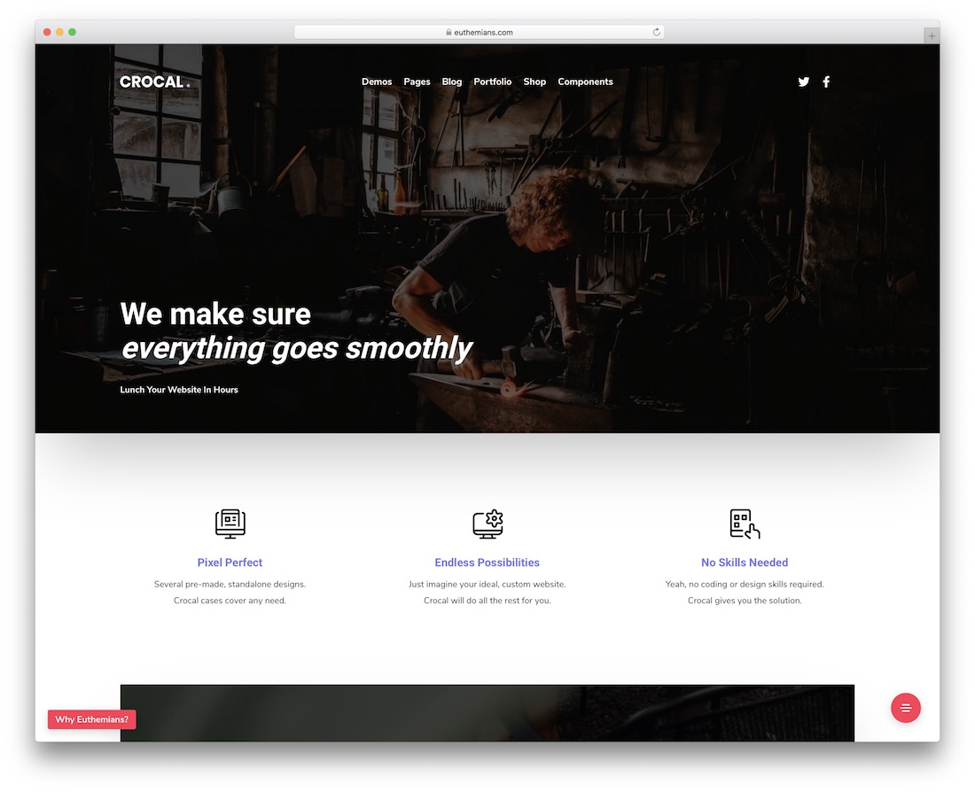 crocal 可訪問的 wordpress 主題