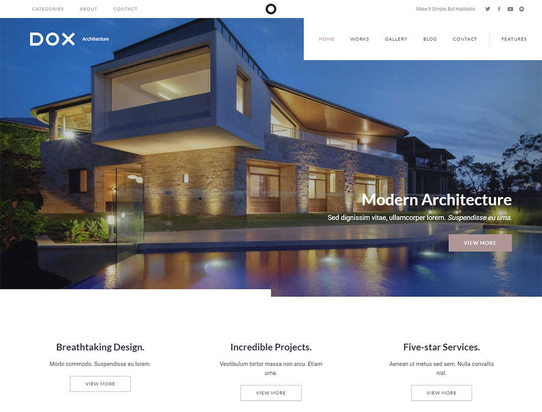 Dox 可訪問的 WordPress 主題