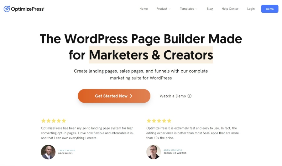 Plug-in de page de destination WordPress OptimizePress