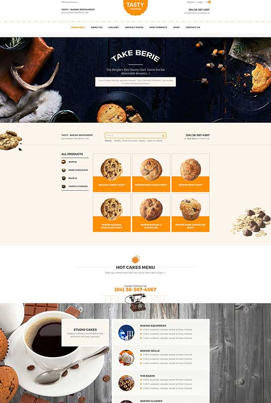 Gustoso - Tema WordPress WooCommerce Bakery