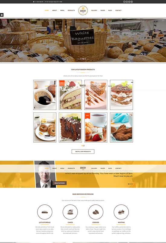 Panetteria | Tema WordPress per panetteria, pasticceria e cibo