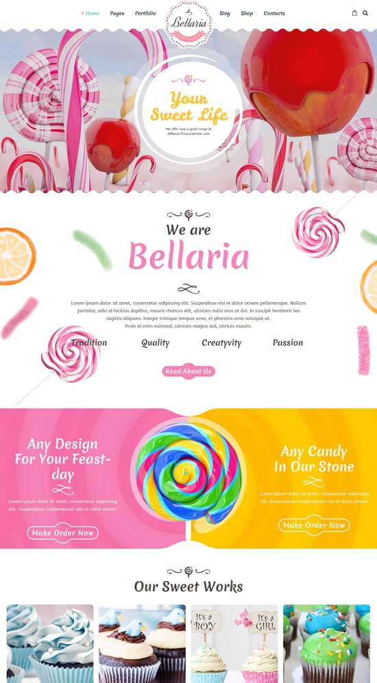bellaria deliziose torte a tema wordpress