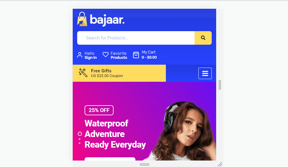 موقع متجاوب مع Bajaar