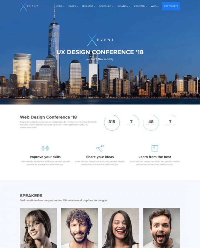 xevent 活動會議 wordpress 主題