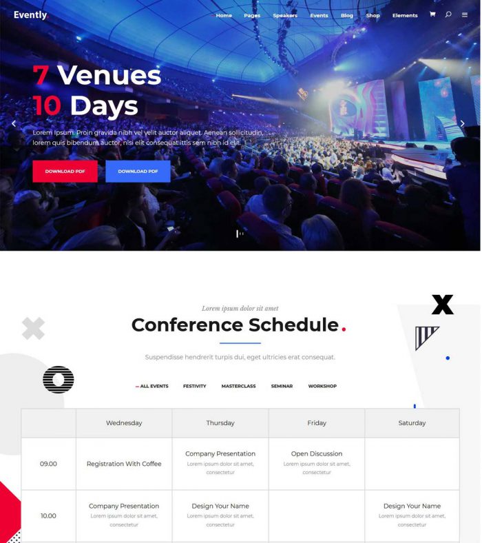 evently 活動會議 wordpress 主題