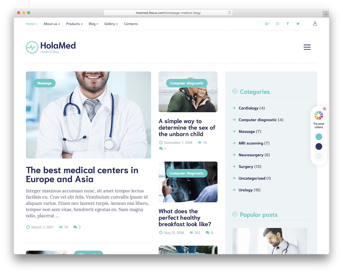 holamed 健康醫學 wordpress 主題