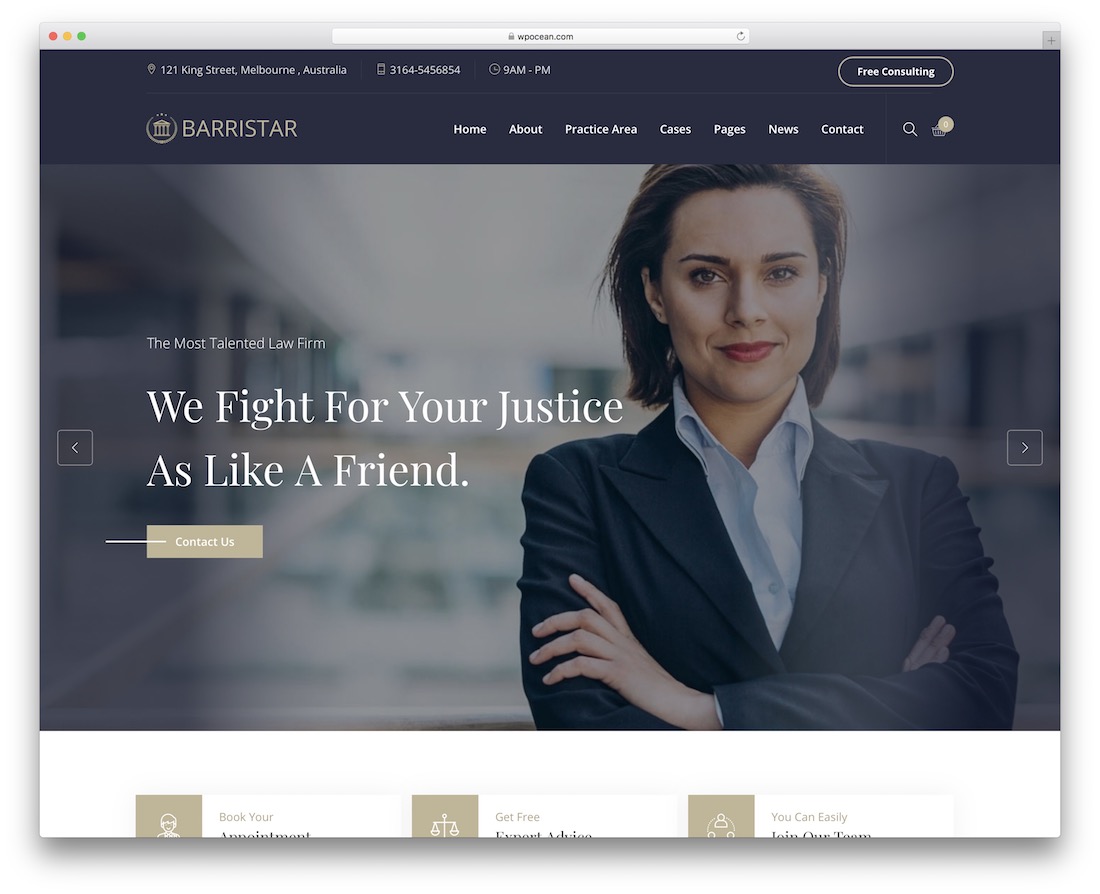 barristar 律师 wordpress 主题