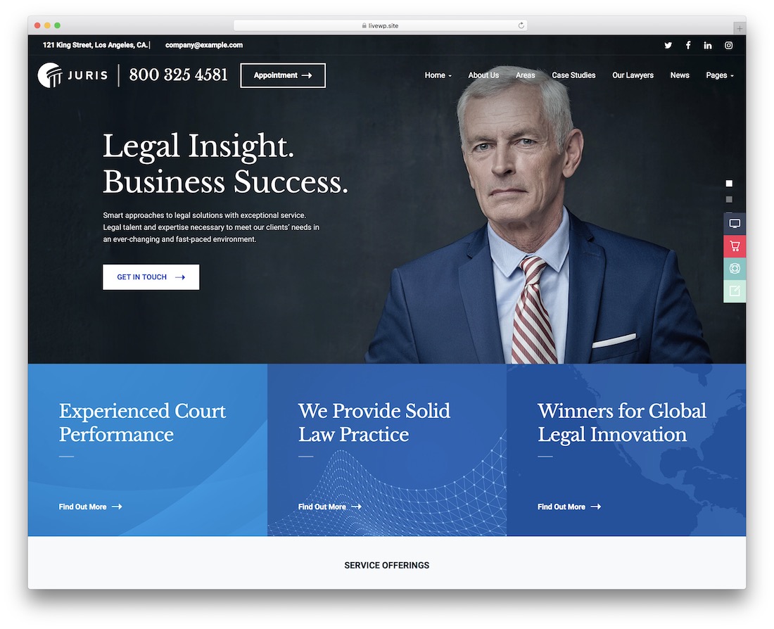 法律律师 wordpress 主题