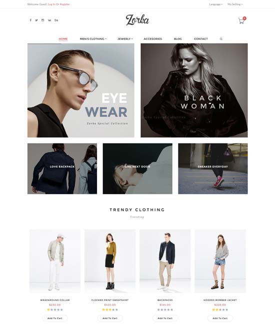 zorka Mode E-Commerce Magento-Themen