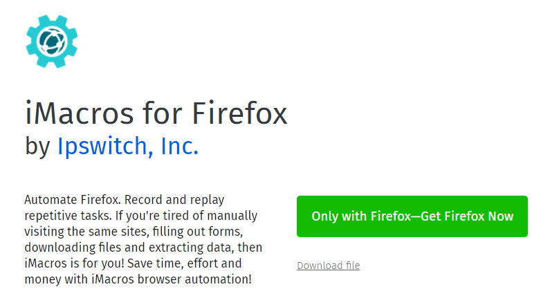 iMacros pentru extensia Firefox