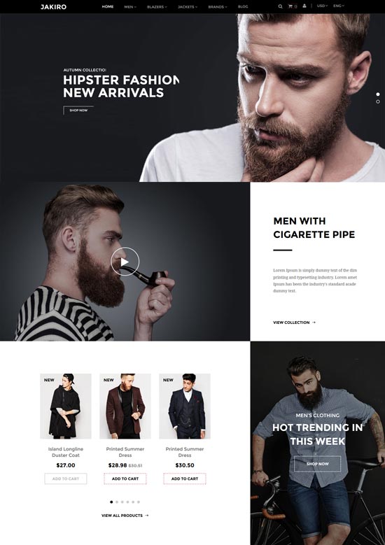 jakiro 时装店 prestashop 主题