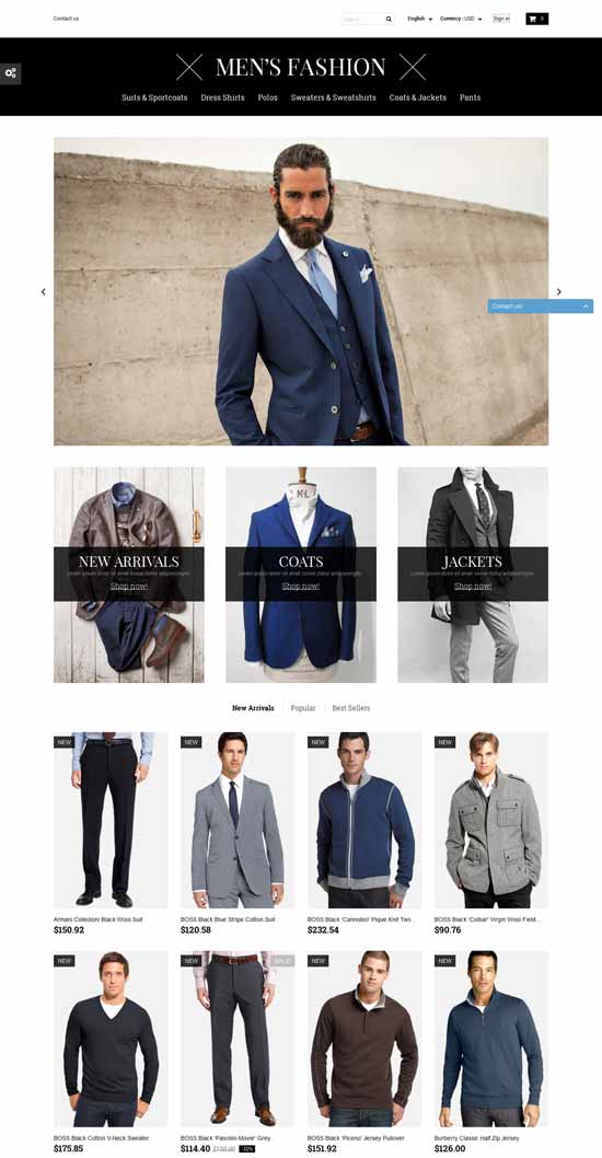 男装-企业-时装店-PrestaShop-主题