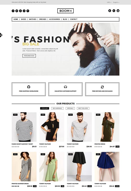 繁荣时尚配饰 prestashop 主题